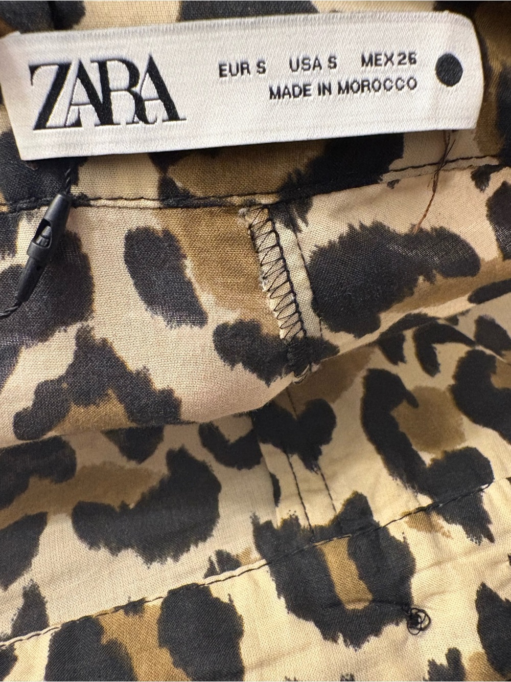 Zara Leopard-Print Wide Leg Leggings - Tan & Black - Picture 4 of 4